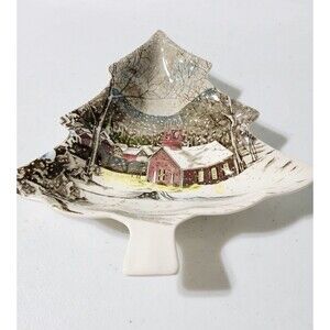 Vintage Johnson Brothers 8” Tree Shaped Candy Dish Plate The Schoolhouse